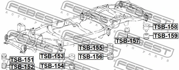 Febest TSB-152 Front Lower Frame  52202-60040