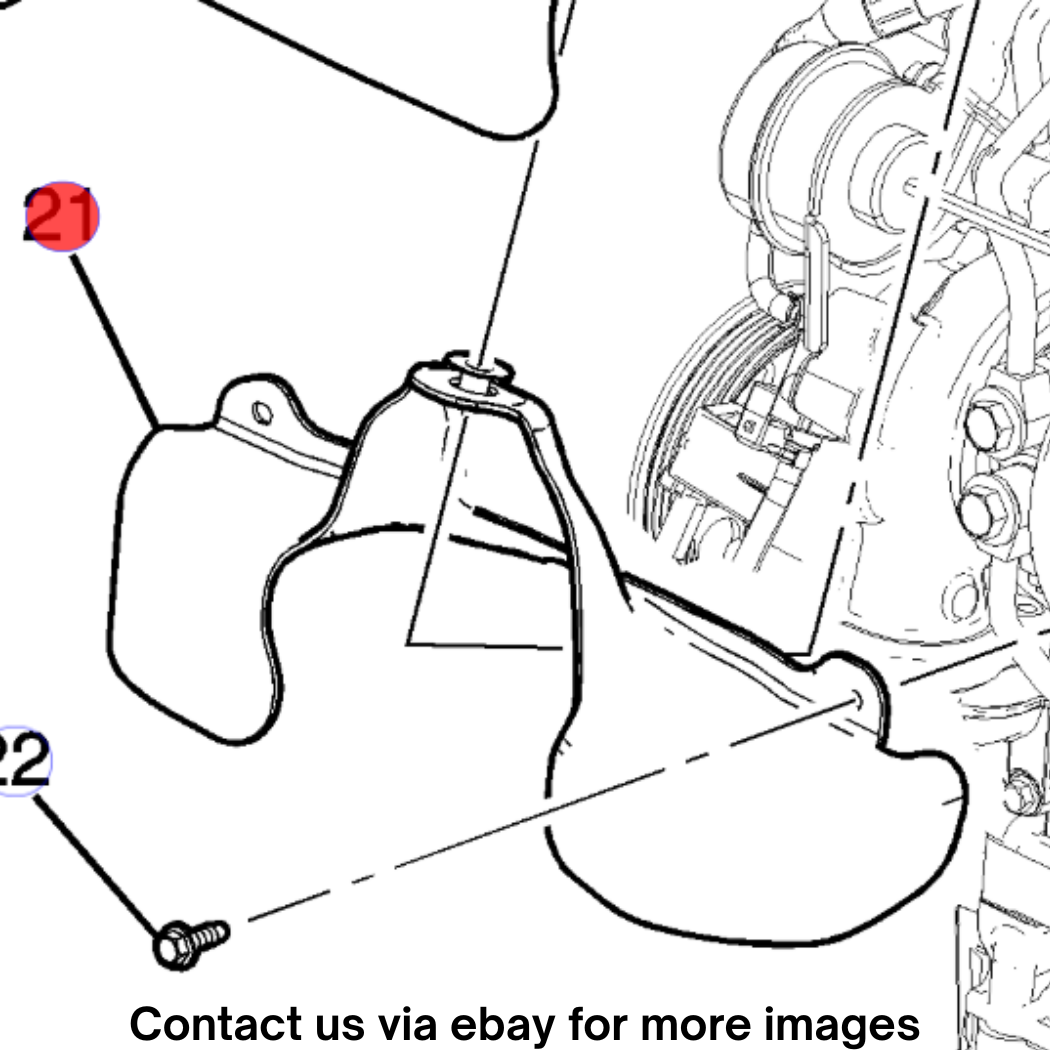 2018 Cadillac CTS Exhaust Manifold Upper Heat Shield Used OEM 12627073