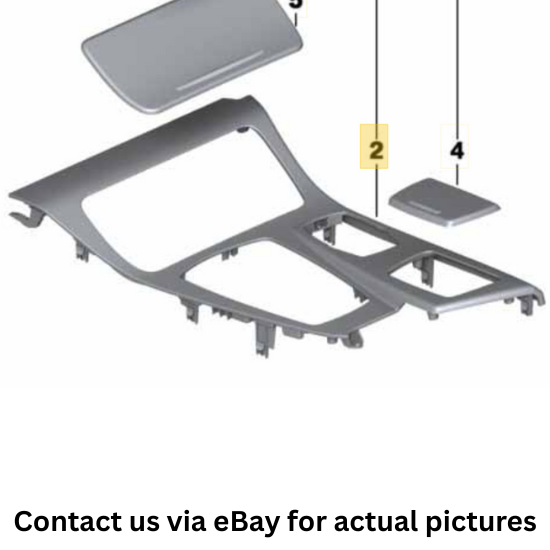 2011–2016 BMW 520i Centre Console Cover Black OEM 51169206372