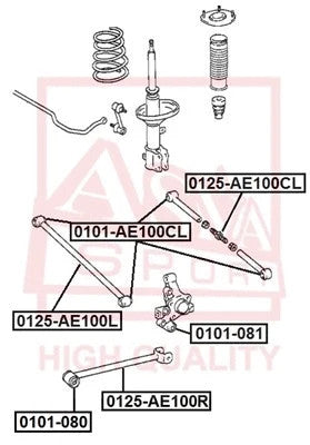 FEBEST 1995-2000 Toyota Corolla Rear Track Control Rod 0125-AE100CL