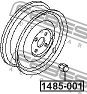 FEBEST 2005 SsangYong Rexton Wheel Nut 1485-001