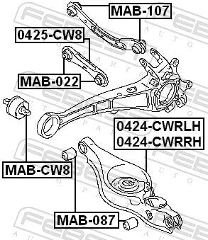 FEBEST CITROEN Track Control Arm 0424-CWRLH