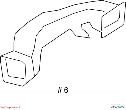 2012-2018 Audi A6 Dash Air Defroster Duct Used OEM 4G1819656