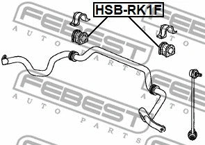 FEBEST HONDA Front Stabilizer Bar Bush HSB-RK1F