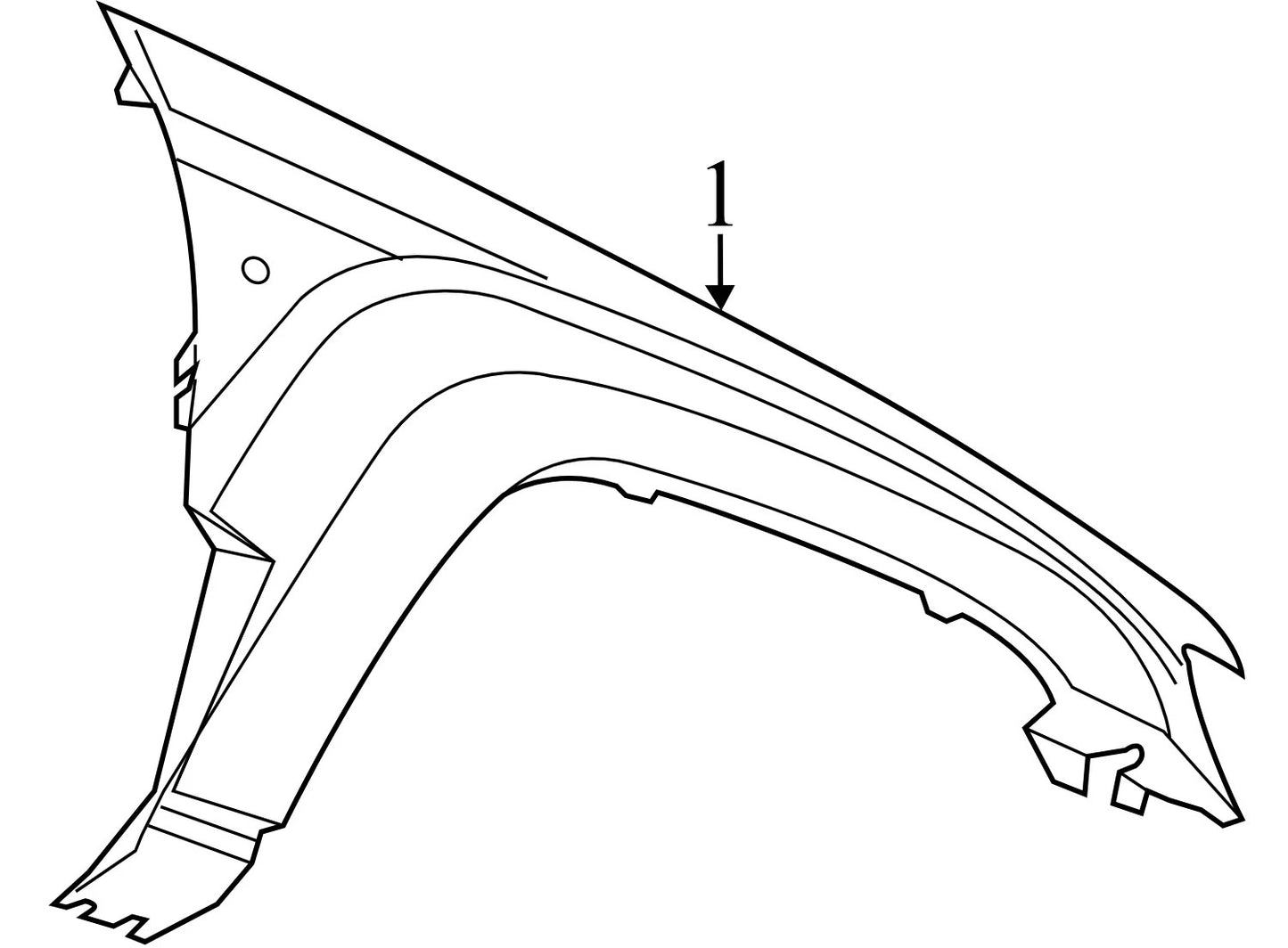 2015 Jeep Grand Cherokee Right Side Fender Used OEM 55369596AG