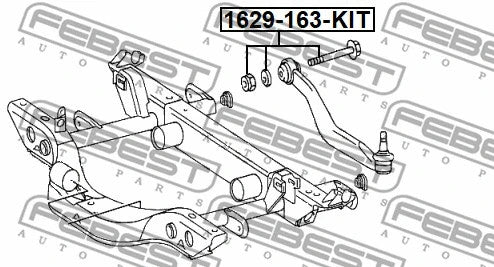 FEBEST Mercedes-Benz Repair Kit Camber Adjusting Eccentric Bolt 1629-163-KIT