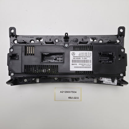 2010-2017 Mercedes-Benz E W212 Climate Control Unit Panel A2129007504