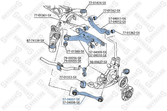STELLOX 2008-2012 Audi A4 Control Arm Guide Rod 8K0501529K