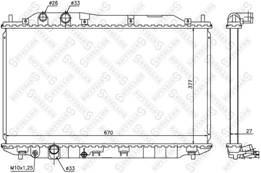 STELLOX 2006-2011 Honda Civic Radiator (Denso) 19010-RNA-A51