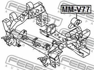 FEBEST 2000-2006 Mitsubishi Montero Front Differential Mount MM-V77