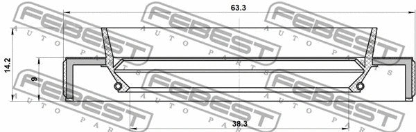 FEBEST 2013 Mazda CX-5 Oil Seal Transaxle Case 95HBY-40630914L