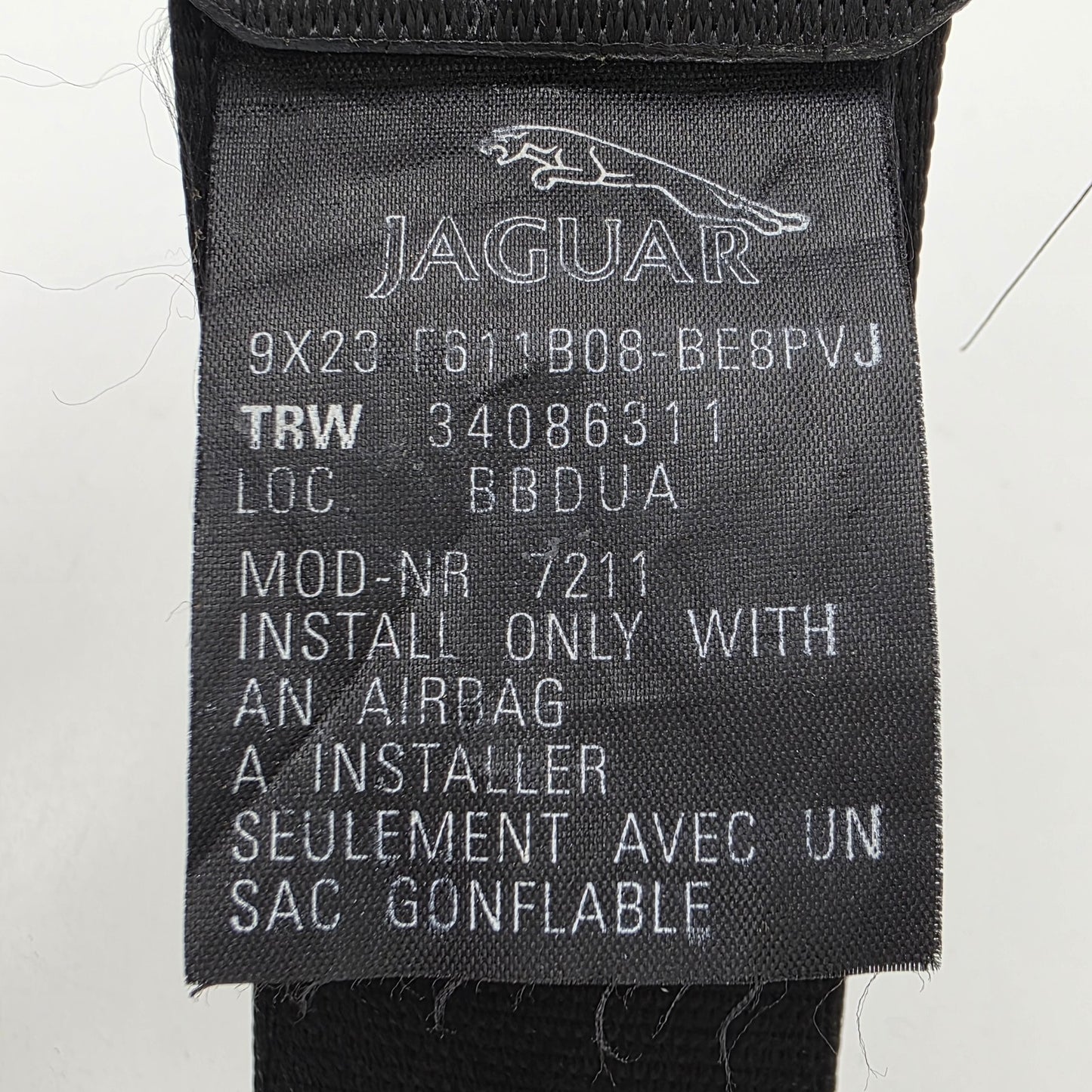 2008-2015 Jaguar XF FRONT RIGHT PASSENGER SEAT BELT 9X23F611B08BE