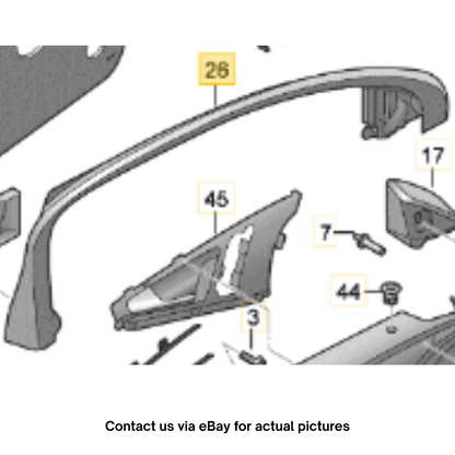 2012–2015 Audi A6 Front Right Door Window Frame Molding Used OEM 4G0867610