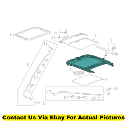 2011 Chevrolet Camaro Sunroof Cover and Sunroof Frame Used OEM 92242168