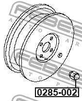 FEBEST 2010 Nissan Armada Wheel Nut 0285-002