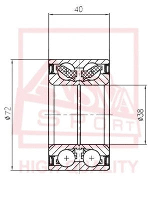 FEBEST HONDA Rear Wheel Bearing DAC38720040