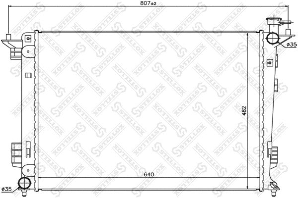 STELLOX 2010-2016 Hyundai Tucson Radiator Assembly 253102S500