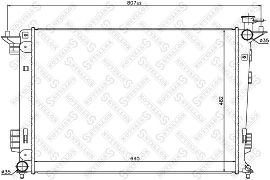 STELLOX 2010-2016 Hyundai Tucson Radiator Assembly 253102S500