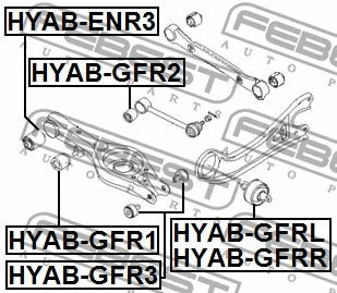 FEBEST 2009-2016 Hyundai Tucson Rear Lower Control Arm Bushing HYAB-GFR3