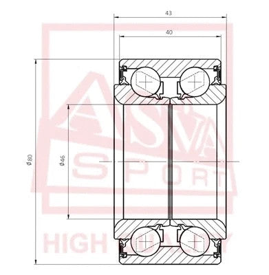 FEBEST NISSAN Front Wheel Bearing DAC46804043