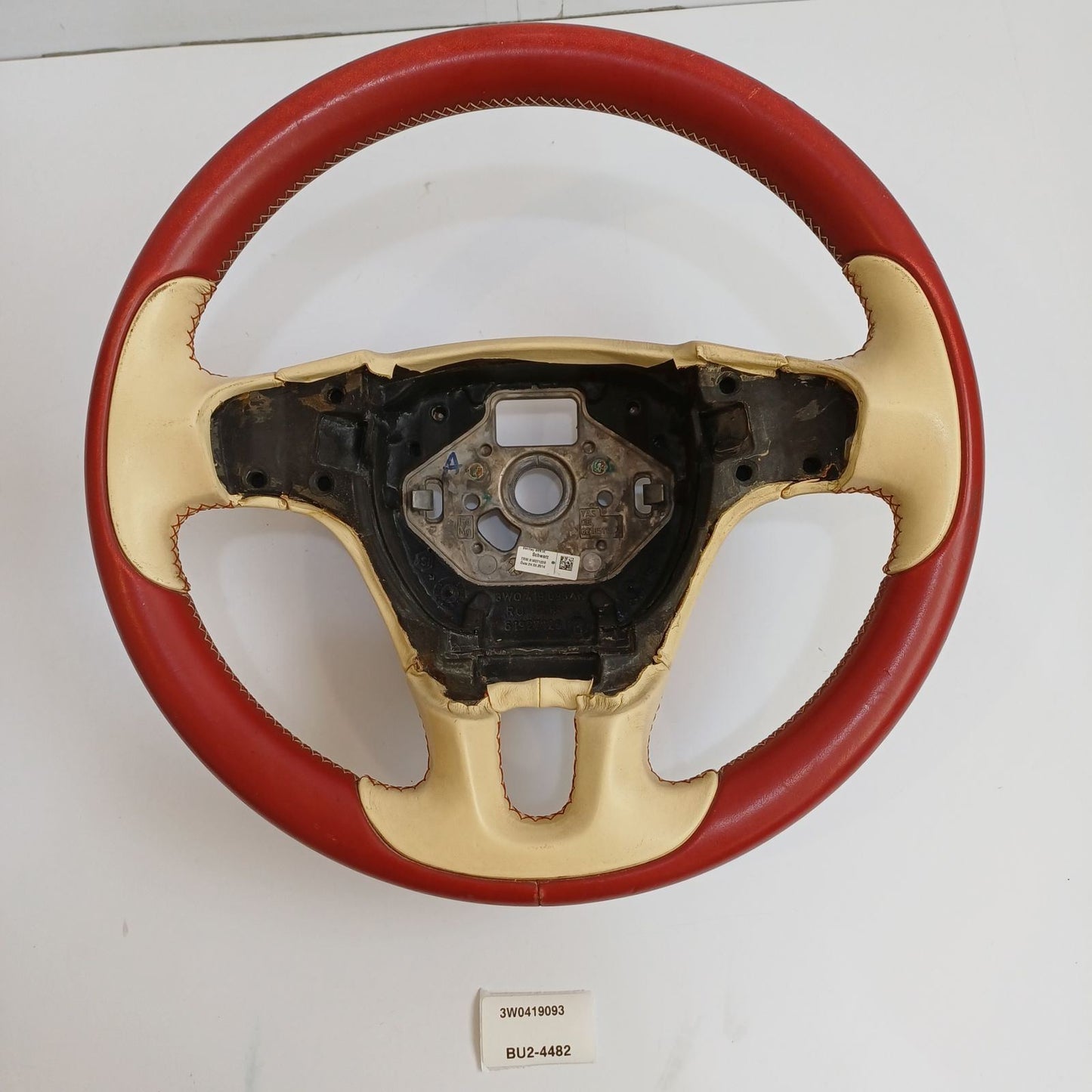 2004-2015 Bentley Continental GTC Steering Wheel Wood Tan Leather 3W0419093