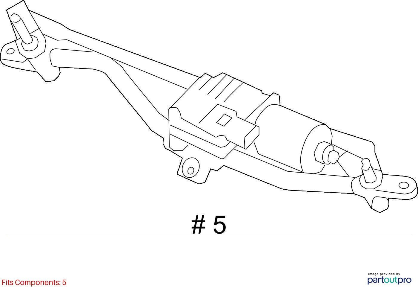 2012 Audi A4 Front Windshield Wiper Motor Used OEM 8K1955023C