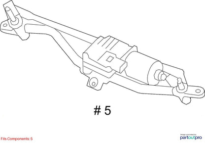 2012 Audi A4 Front Windshield Wiper Motor Used OEM 8K1955023C