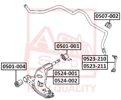 FEBEST 1994-1995 Mazda 323 Front Left Stabilizer Link 0523-211