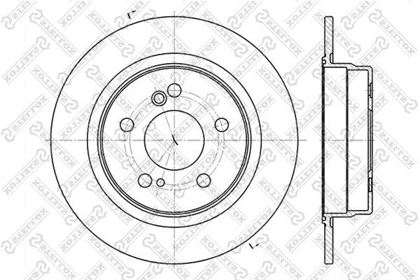 STELLOX 1987-1989 Mercedes-Benz 300TD Rear Brake Disc 1244230512