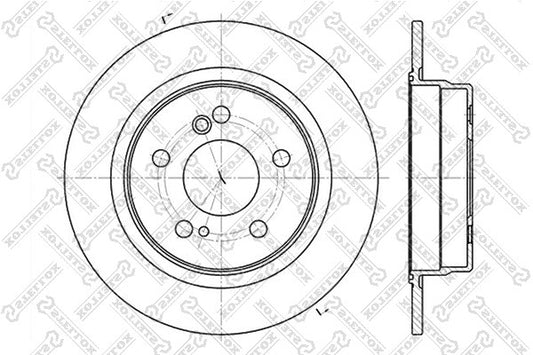 STELLOX 1987-1989 Mercedes-Benz 300TD Rear Brake Disc 1244230512