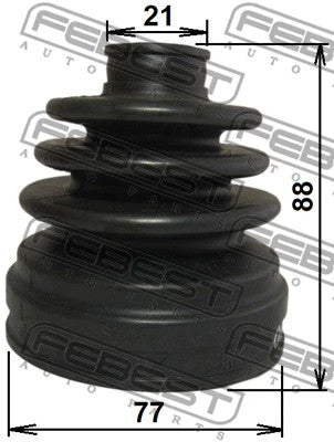 FEBEST 2003-08 Mitsubishi Outlander Boot Inner CV Joint Kit 77x88x21 0415-CU4WT