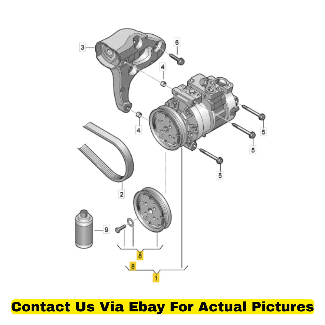 2013 Volkswagen Jetta A/C Compressor Used OEM 1K0820808G