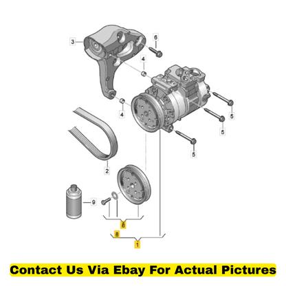2013 Volkswagen Jetta A/C Compressor Used OEM 1K0820808G