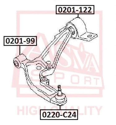 FEBEST NISSAN Ball Joint Front Lower Arm 0220-C24