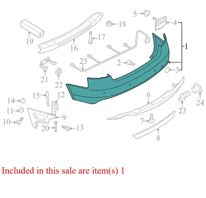 2010 Audi A4 Rear Bumper Cover Used OEM 8K5807303AGRU