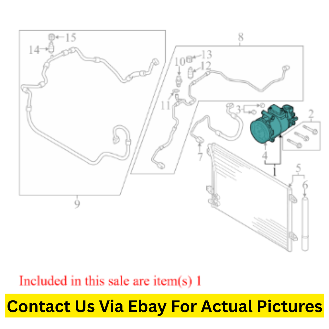 2014 Volkswagen Passat A/C Compressor Used OEM 1K0820808H