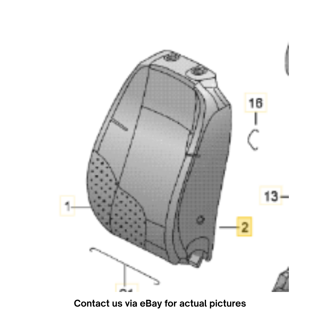 2011–2015 VW Jetta Front Left Backrest Cover OEM 5C6881805CQ