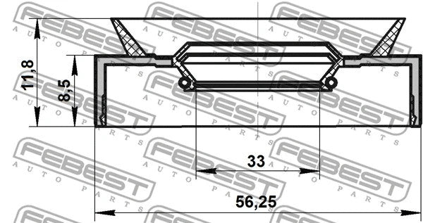 FEBEST 1997-2011 Honda CR-V Drive Shaft Oil Seal 35X50X8.5X11.8 95PAY-35500912X