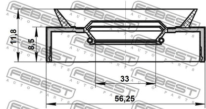 FEBEST 1997-2011 Honda CR-V Drive Shaft Oil Seal 35X50X8.5X11.8 95PAY-35500912X