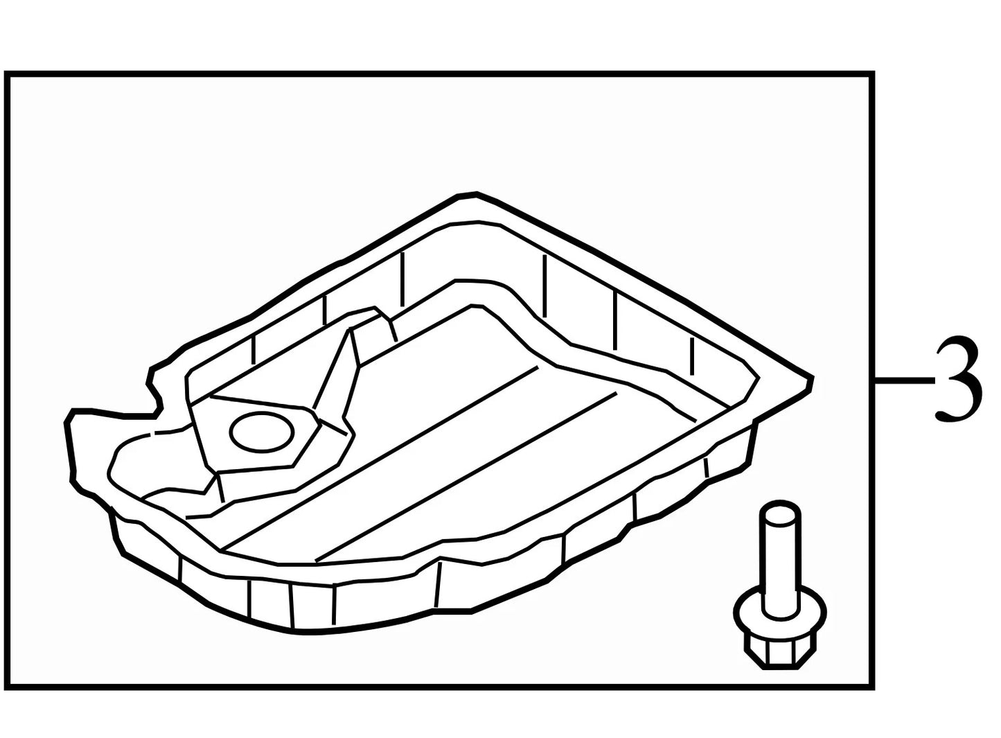 2010 Audi A4 Lower Engine Oil Pan Used OEM 06H103600AA