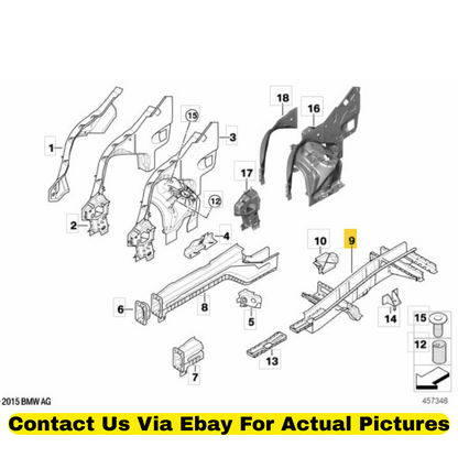2012 BMW X6 Rear Right Engine Support Used OEM 41117174284