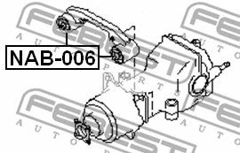 FEBEST NISSAN DIFFERENTIAL MOUNT BUSHING - NAB-006
