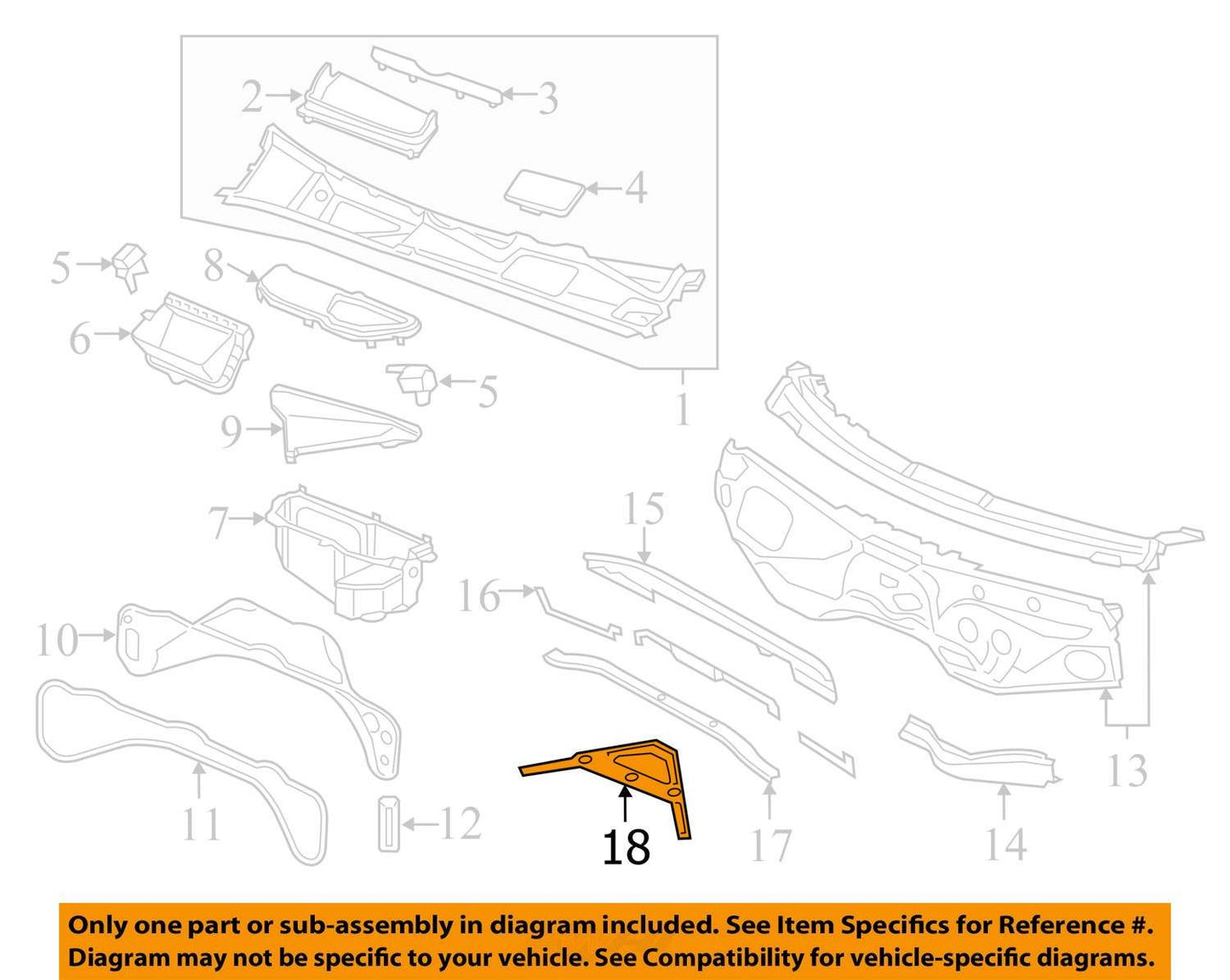 2017-2023 Audi Q8 Front Reinforcement Frame Brace Bracket 4M0806303A