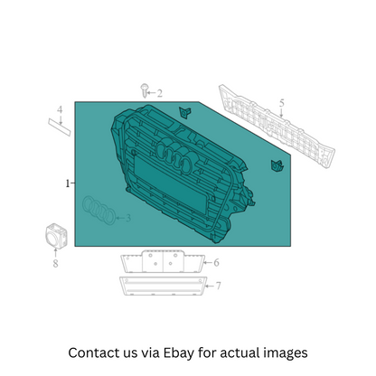 2015 Audi Q5 Front Lower Grille Matte Black Used OEM 8R0853651AFCKA