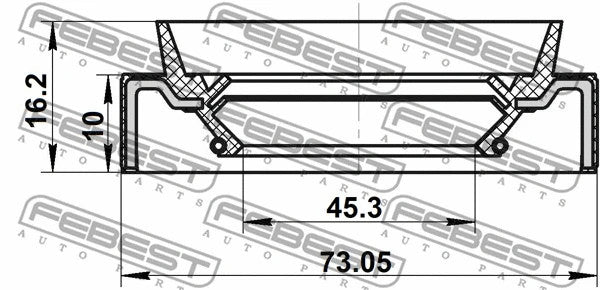 FEBEST 2006-2012 Ford Fusion Shaft Seal Differential 95JBS-47731016R