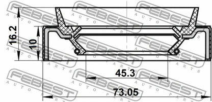 FEBEST 2006-2012 Ford Fusion Shaft Seal Differential 95JBS-47731016R