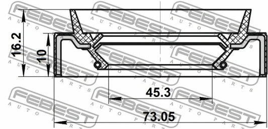 FEBEST 2006-2012 Ford Fusion Shaft Seal Differential 95JBS-47731016R