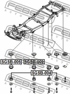 FEBEST 2005 SsangYong Rexton Mounting Axle Beam SGSB-005