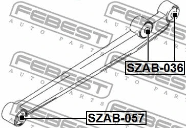 FEBEST SUZUKI BUSHING, REAR TRAILING ARM - SZAB-057