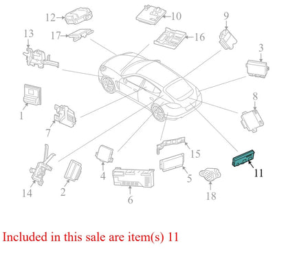 2011 Porsche Panamera S Rear Body Control Module Used OEM 7PP907279BM